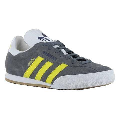 Adidas grey samba suede trainers